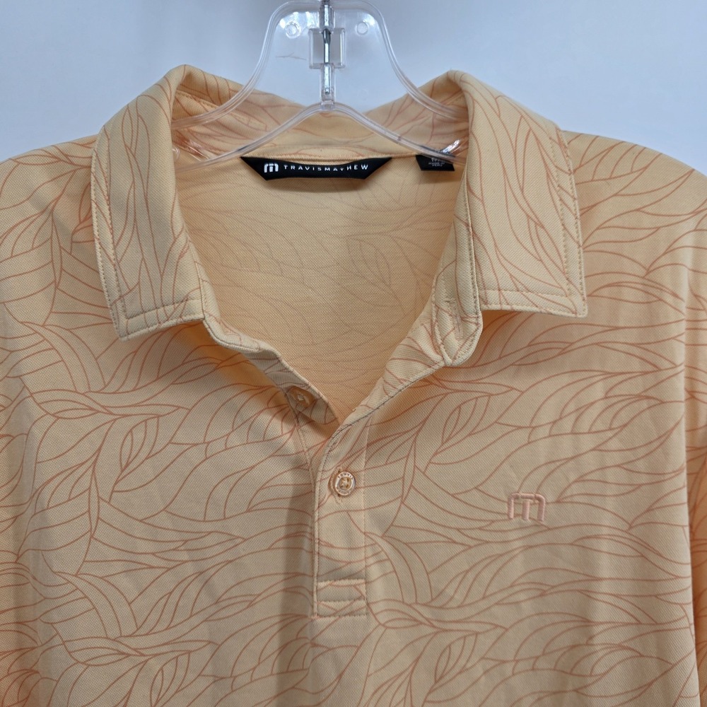 Travis Matthews Country Club Golf Polo Shirt Men's M Performance Orange Polyeste